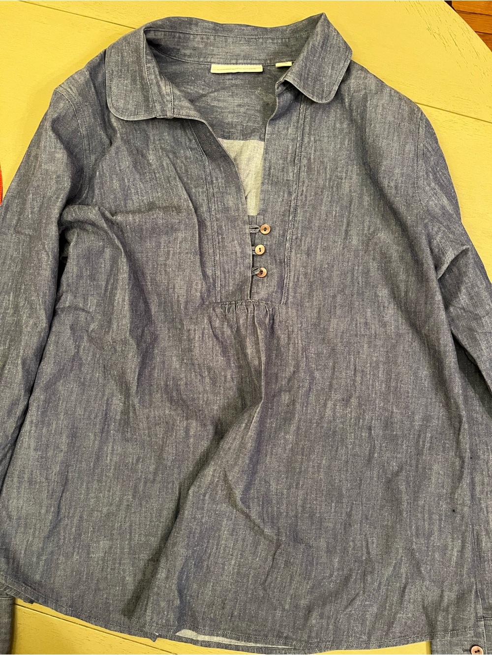 Coldwater Creek Blue Denim Button-Up Shirt